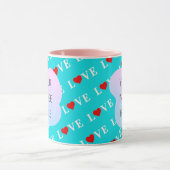 アクアブルーラブ マグカップ (中央)