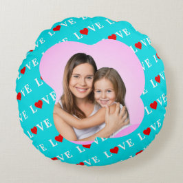 アクアブルーラブ ラウンドクッション