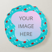 アクアブルーラブ ラウンドクッション (裏面)