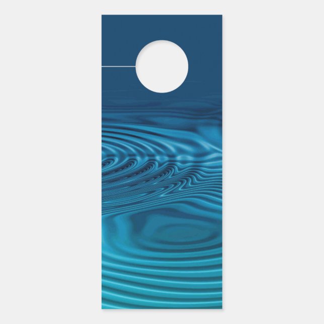 アクアブルーリップル ドアノブサイン (正面)