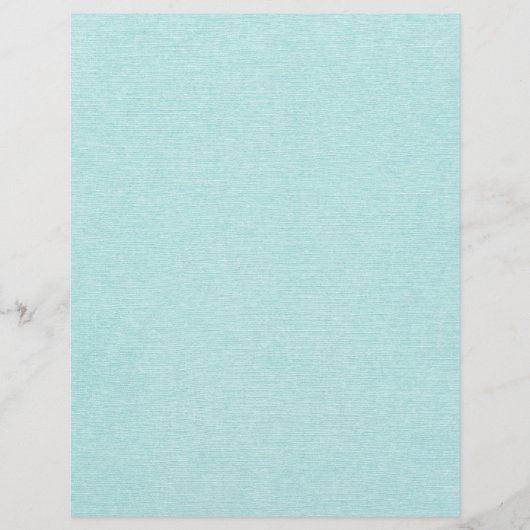 アクアブルーリネン印刷テクスチャスクラップブック紙 (正面)