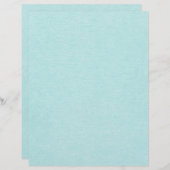 アクアブルーリネン印刷テクスチャスクラップブック紙 (正面/裏面)