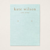 アクアブルーリネン（画像）イヤリングディスプレイカード (正面)