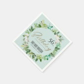 アクアブルーリース動物水の色ANY AGE誕生日 スタンダードカクテルナプキン (角)