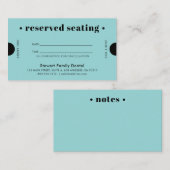 アクアブルーレトロリザーブドシーティングデンタル 予約カード (正面/裏面)