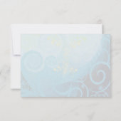 アクアブルーレモンイエローカラユリ花 –  サンキューカード (裏面)