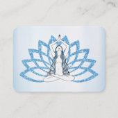 *~*アクアブルーロータスヨガ女性ヒーリングエネルギー 名刺 (正面)