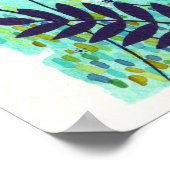 アクアブルーワイルドフィールドアーティストウォーター絵画カラー ポスター (角)