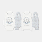 アクアブルーワイルドフラワーウォータークレスト結婚ズ フェイバーボックス (折り畳みなし)