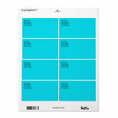 アクアブルー出荷ラベル ラベル (フルシート)