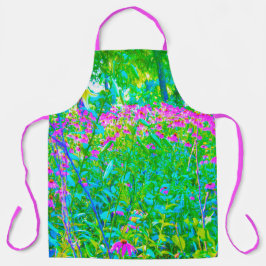 アクアブルー印象派の庭園風景 エプロン