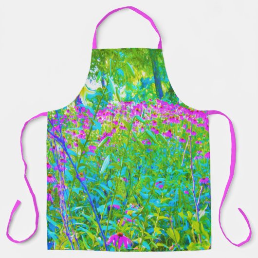 アクアブルー印象派の庭園風景 エプロン (正面)