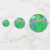 アクアブルー印象派の庭園風景 コンフェッティ (裏面)