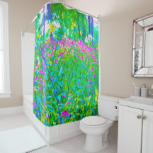 アクアブルー印象派の庭園風景