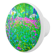 アクアブルー印象派の庭園風景