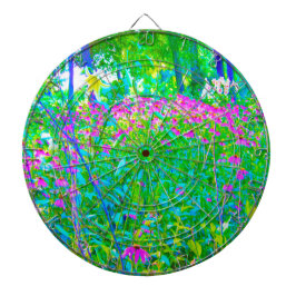 アクアブルー印象派の庭園風景 ダーツボード