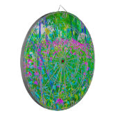 アクアブルー印象派の庭園風景 ダーツボード (正面左)