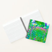 アクアブルー印象派の庭園風景 ノートブック (内部)