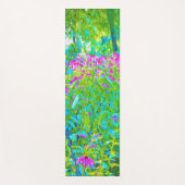 アクアブルー印象派の庭園風景 ヨガマット (正面)