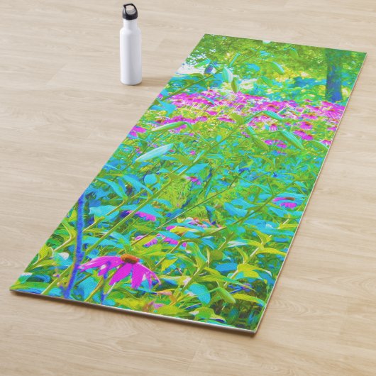 アクアブルー印象派の庭園風景 ヨガマット (インサイチュ)