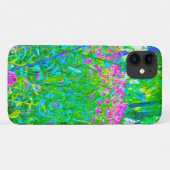 アクアブルー印象派の庭園風景 Case-Mate iPhoneケース (裏面(横))