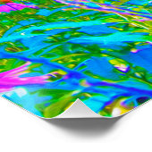 アクアブルー印象派庭園風景 ポスター (コーナー)