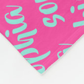 アクアブルー名前をカスタムするスはっきりしたクリプト フリースブランケット (角)