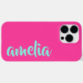 アクアブルー名前をカスタムするスはっきりしたクリプト Case-Mate iPhoneケース (裏面 (横))