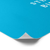 アクアブルー応援から30年誕生日ウェルカムサイン ポスター (角)