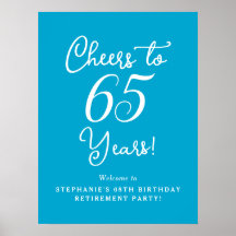 アクアブルー応援から65年退職パーティーサイン