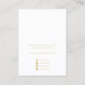 アクアブルー抽象芸術ウォーターカラーネックレス 名刺 (裏面)