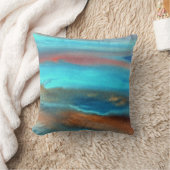 アクアブルー抽象芸術 クッション (ブランケット)