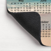 アクアブルー水ビーチ写真2025カレンダー マウスパッド (コーナー)