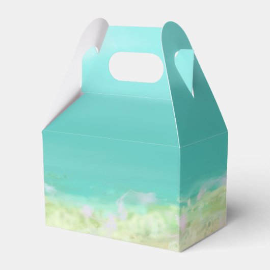 アクアブルー水ビーチ色彩の鮮やか海 フェイバーボックス (裏面サイド)