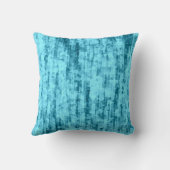 アクアブルー水彩抽象芸術型枕 クッション (裏面)