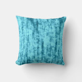 アクアブルー水彩抽象芸術型枕 クッション (正面)