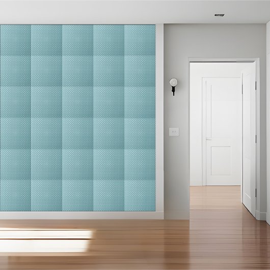 アクアブルー水玉模様レトロホワイト点々のある タイル