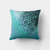 アクアブルー海グリッター#1 #shiny クッション (裏面)