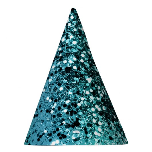 アクアブルー海グリッター#1 #shiny パーティーハット (右)