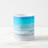 アクアブルー海ゲストハカスタムウス コーヒーマグカップ (中央)