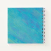 アクアブルー海抽象芸術結婚ズゲストブック ノートブック (裏面)