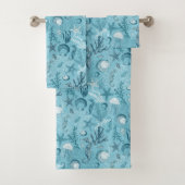 アクアブルー海水中海生物 バスタオルセット (インサイチュ)