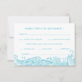 アクアブルー海波食オプションビーチ結婚式 出欠カード (正面)