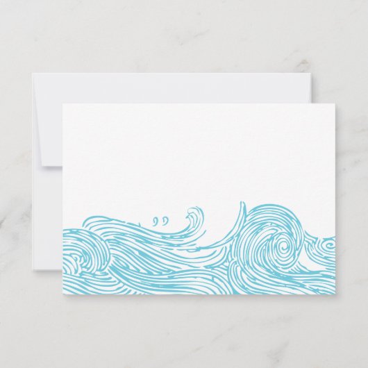 アクアブルー海波食オプションビーチ結婚式 出欠カード (裏面)