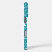 アクアブルー白感動的語 Case-Mate iPhoneケース (裏面 / 右)