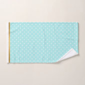 アクアブルー白金ゴールドスポット浴室用タオルセット バスタオルセット (ハンドタオル)