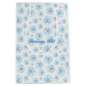 アクアブルー砂ドル抱き枕 ミディアムペーパーバッグ (正面)