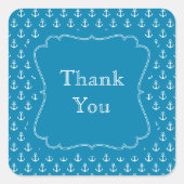 アクアブルー航海のいかり スクエアシール (正面)