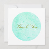 アクアブルー芸術的サンキュー サンキューカード (正面)
