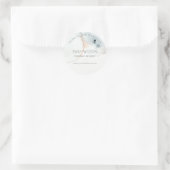 アクアブルー金ゴールドご注文Webサイト ラウンドシール (バッグ)